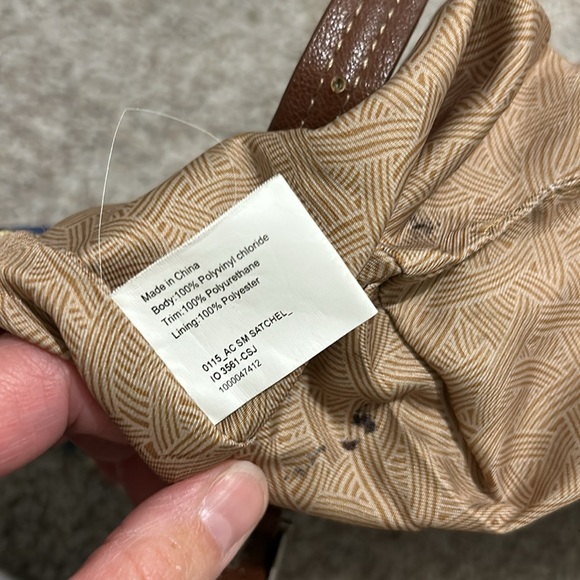 SakRoots Colorful Whimsical Double Handle Floral Canvas Coated Satchel Purse - Picture 10 of 15